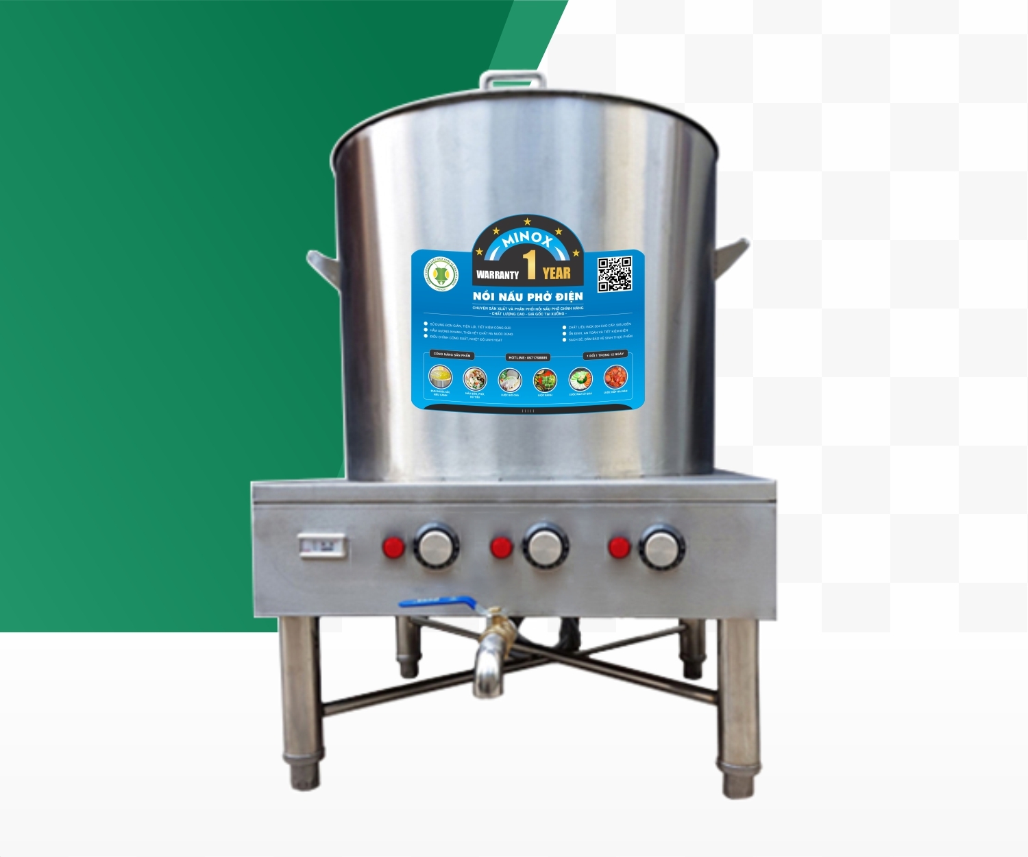 Nồi nấu phở điện 100L