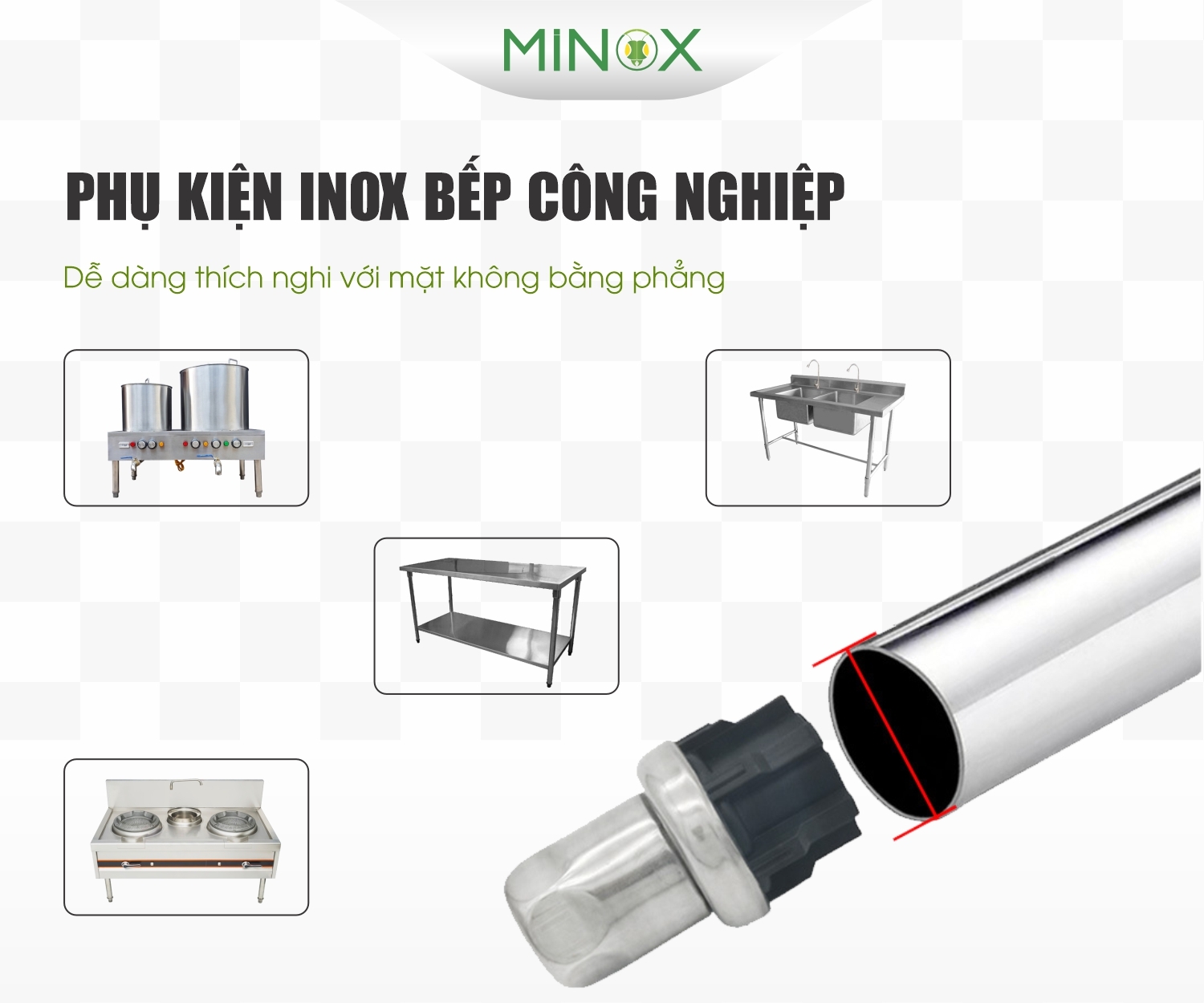 Chân tăng chỉnh nồi phở điện