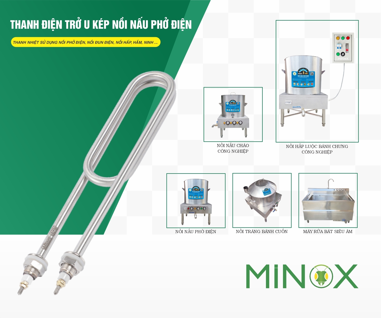 Thanh nhiệt 4kw nồi nấu phở điện