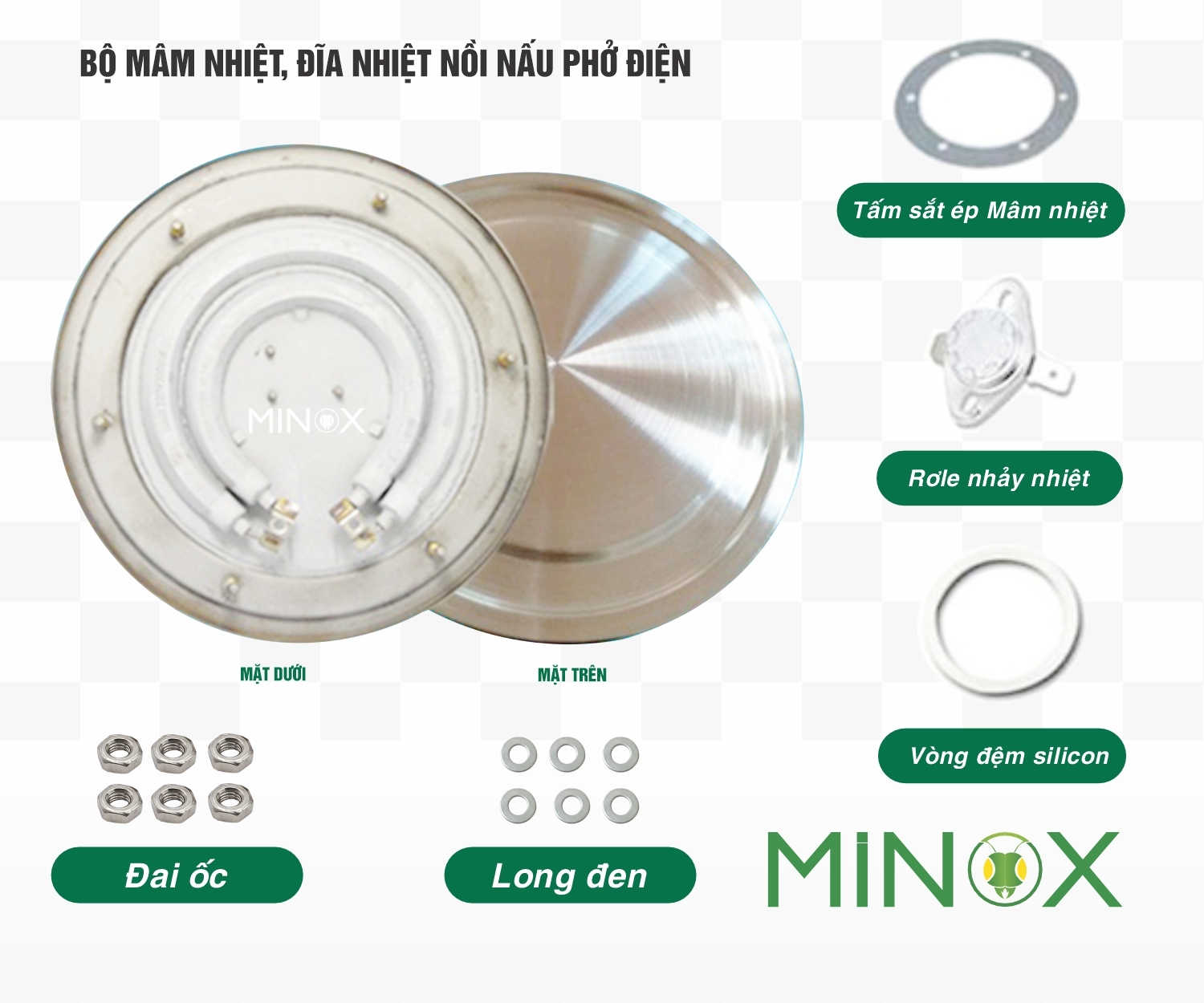 Mâm nhiệt và Đĩa nhiệt 3kw Nồi phở điện