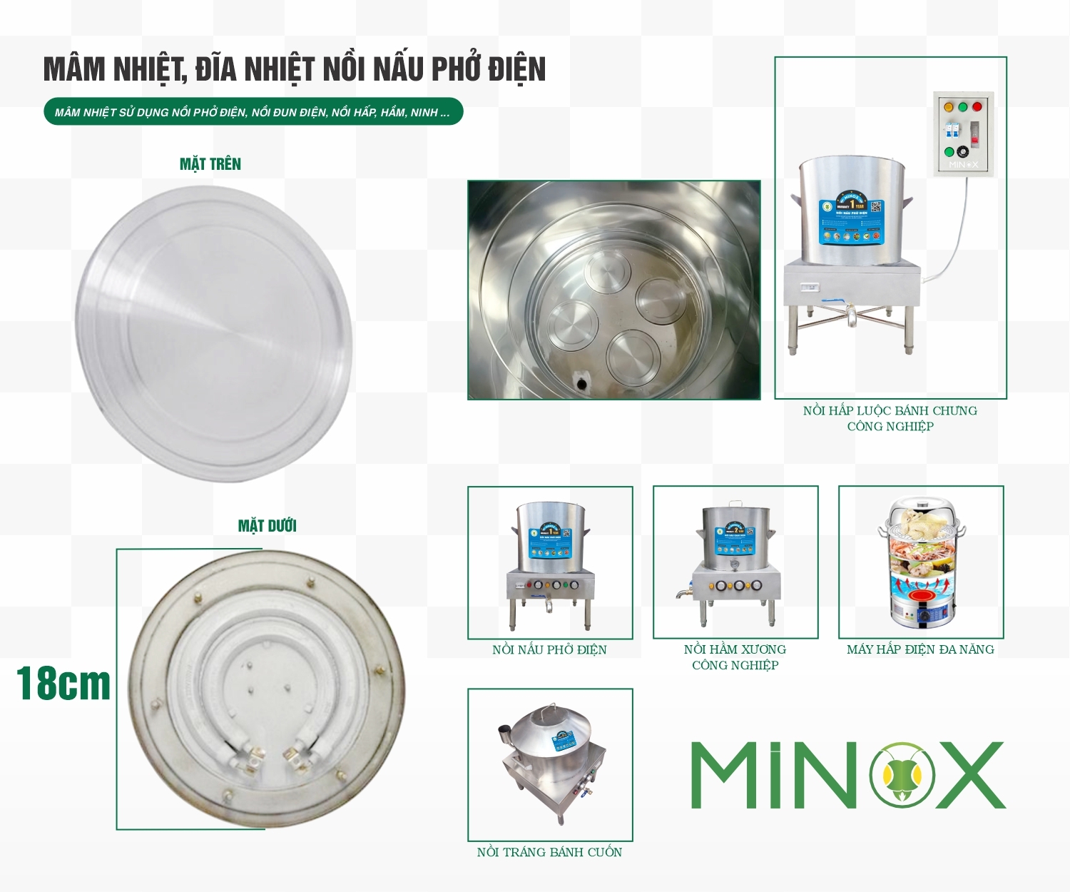 Mâm nhiệt và Đĩa nhiệt 3kw Nồi phở điện