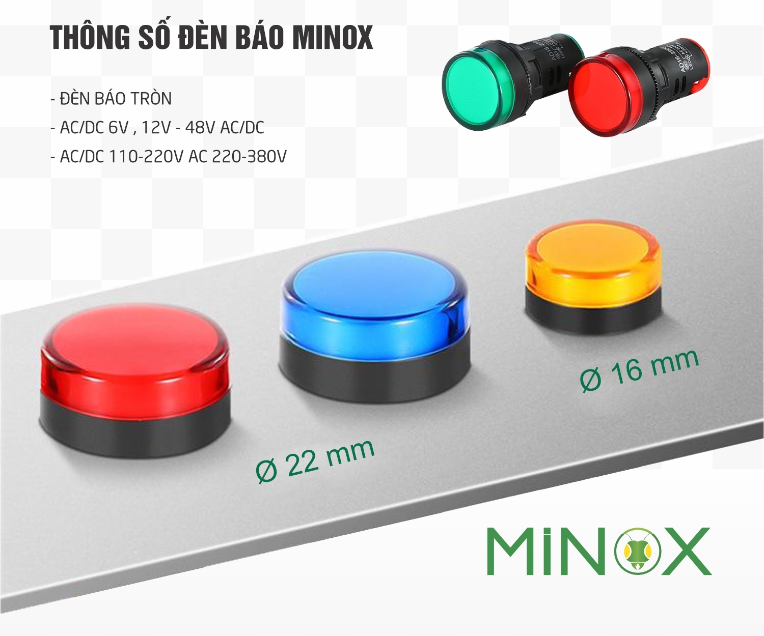 Đèn báo nồi nấu phở điện