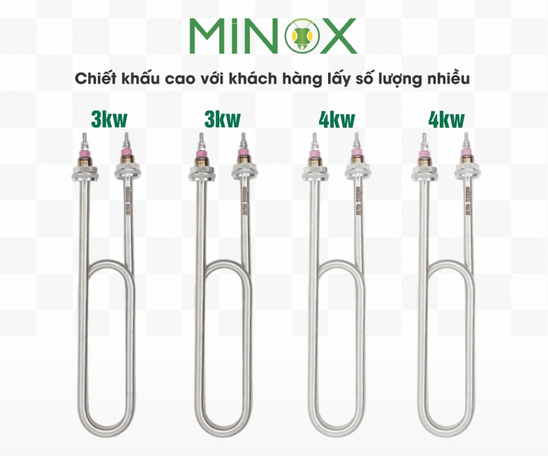 Thanh điện trở U kép đun nước
