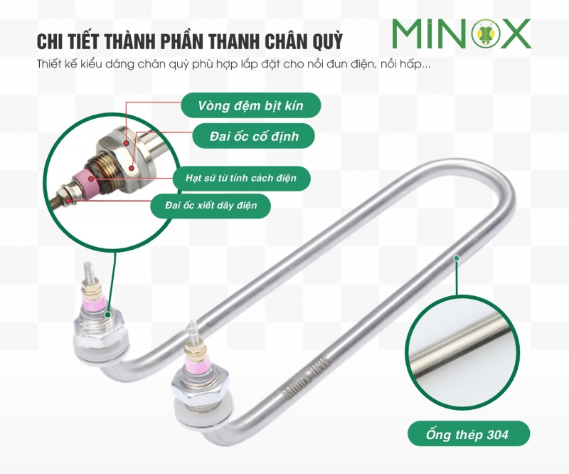 Thanh điện trở U chân quỳ