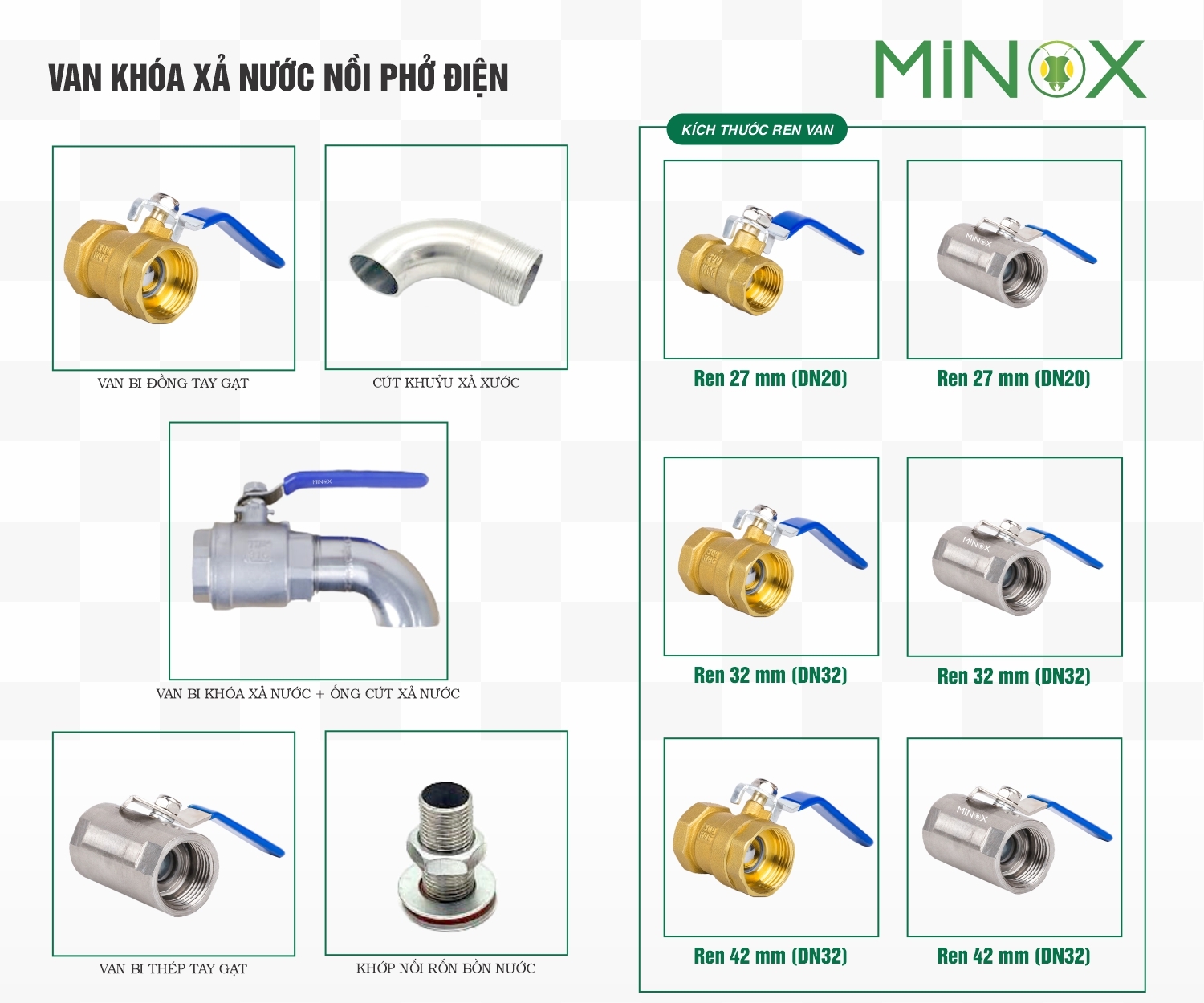 Van xả và cút xả nồi phở
