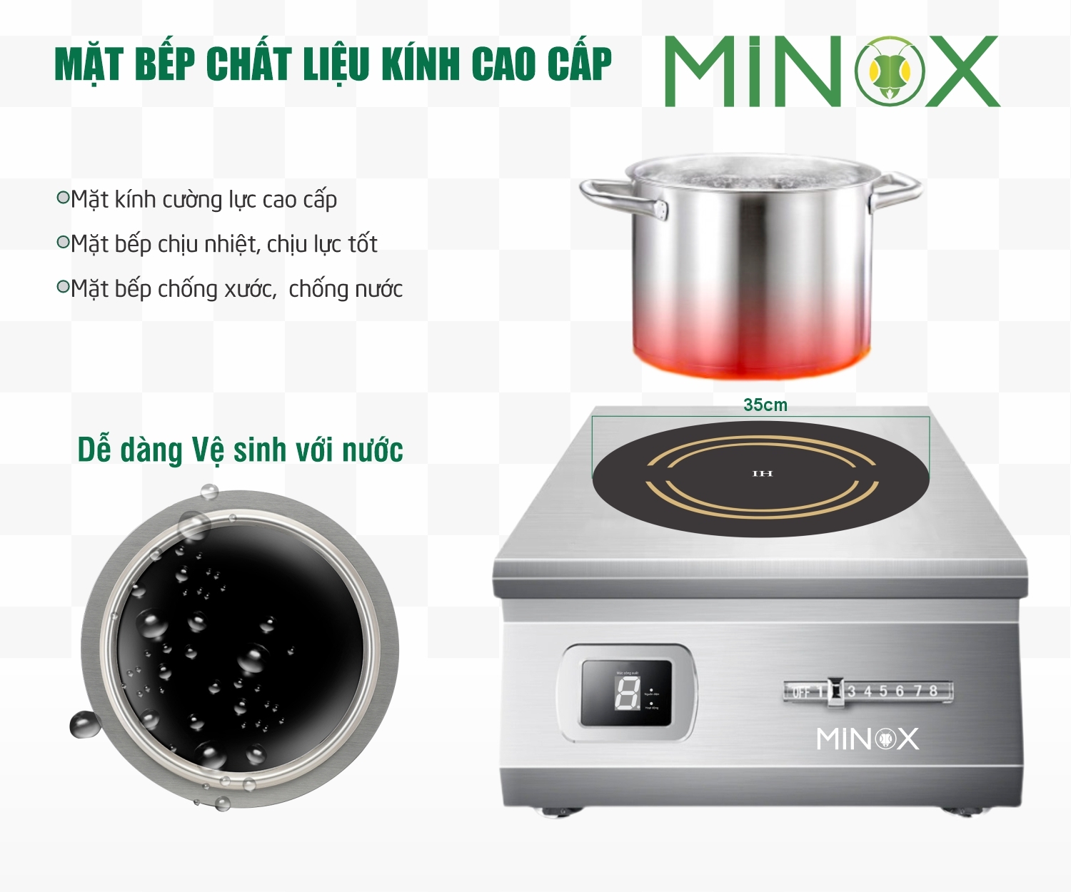 Bếp từ 5kw hầm công nghiệp