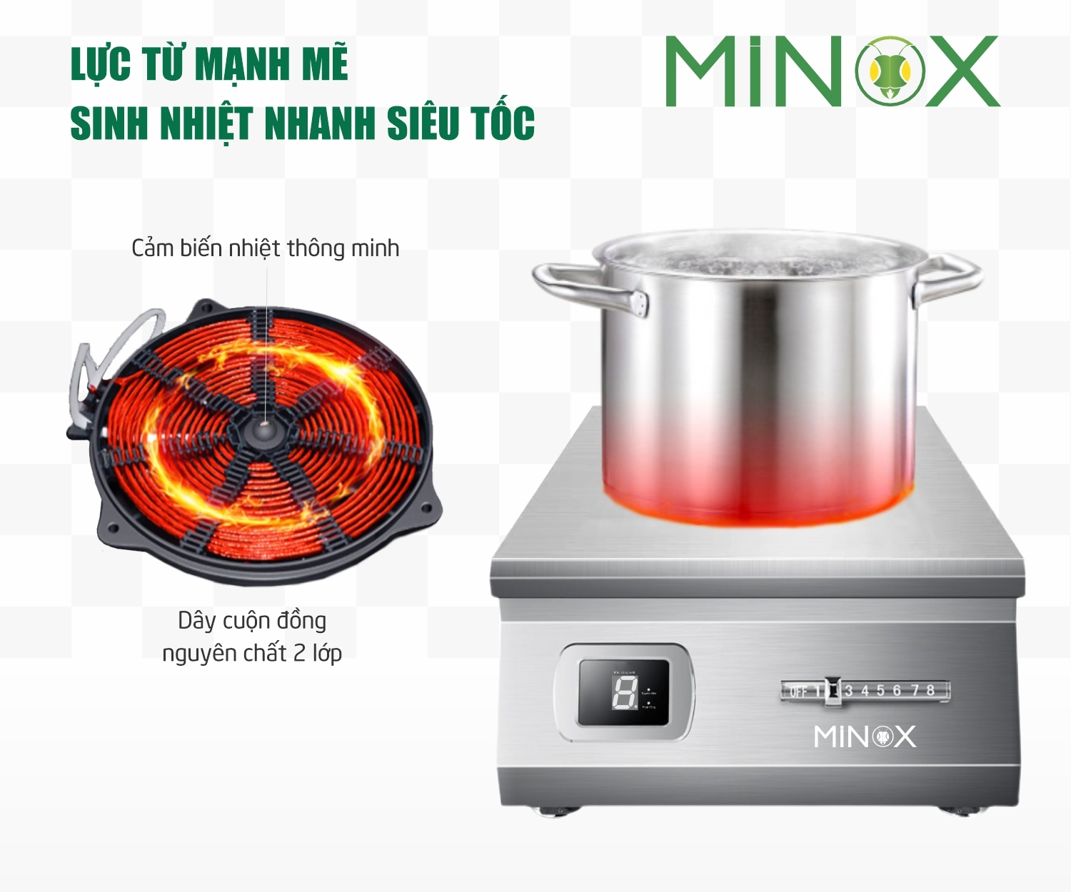 Bếp từ 5kw hầm công nghiệp