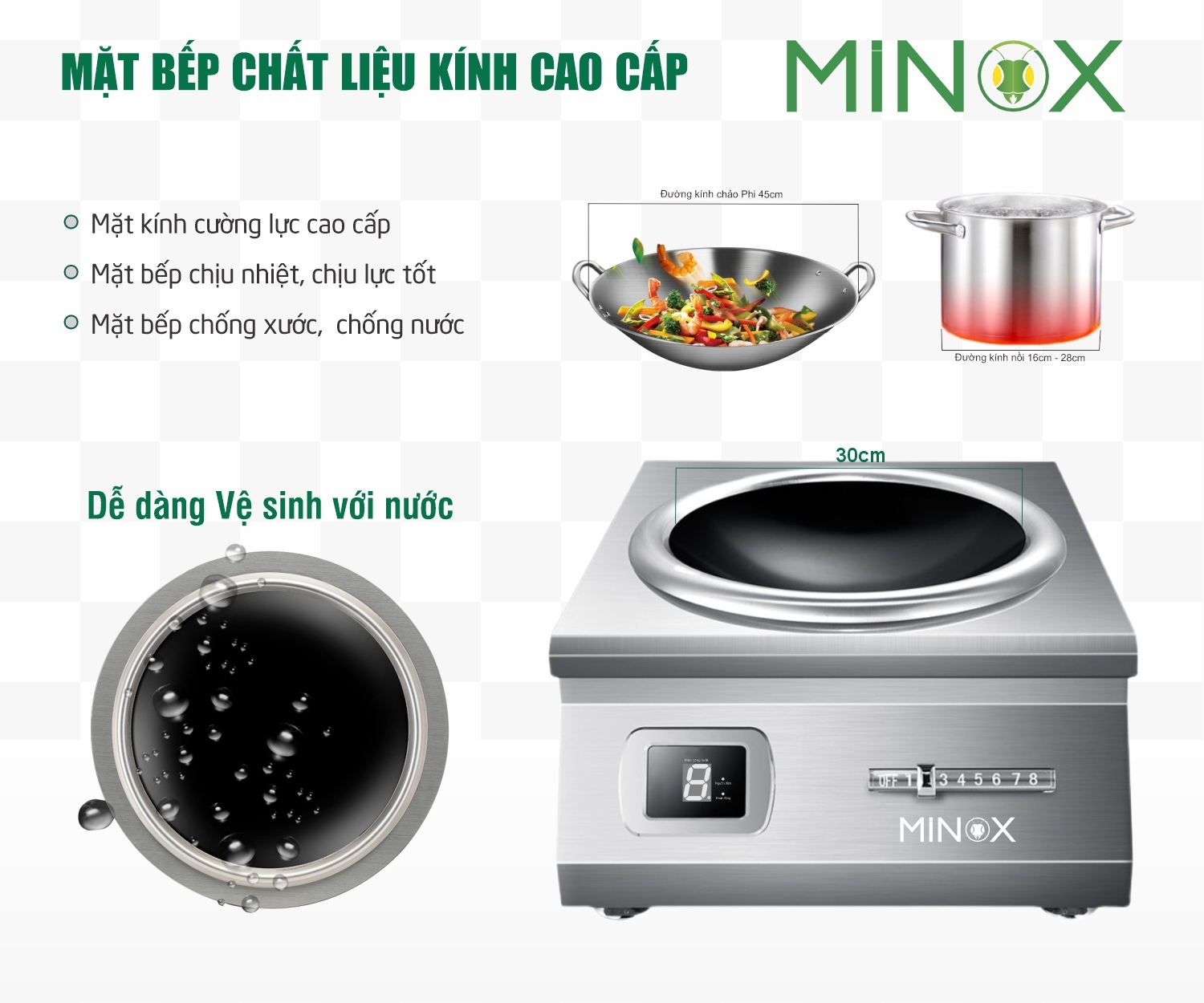 Bếp từ 5kw xào công nghiệp