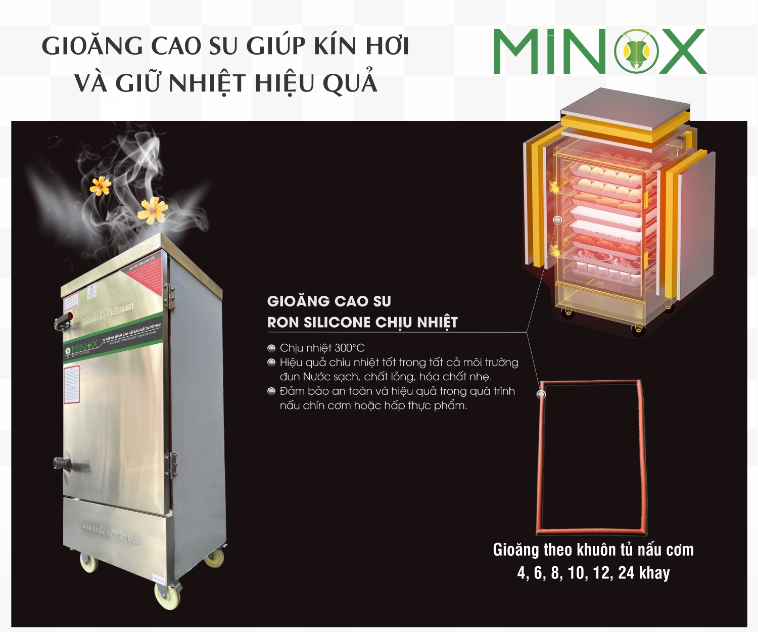 Gioăng cao su tủ nấu cơm