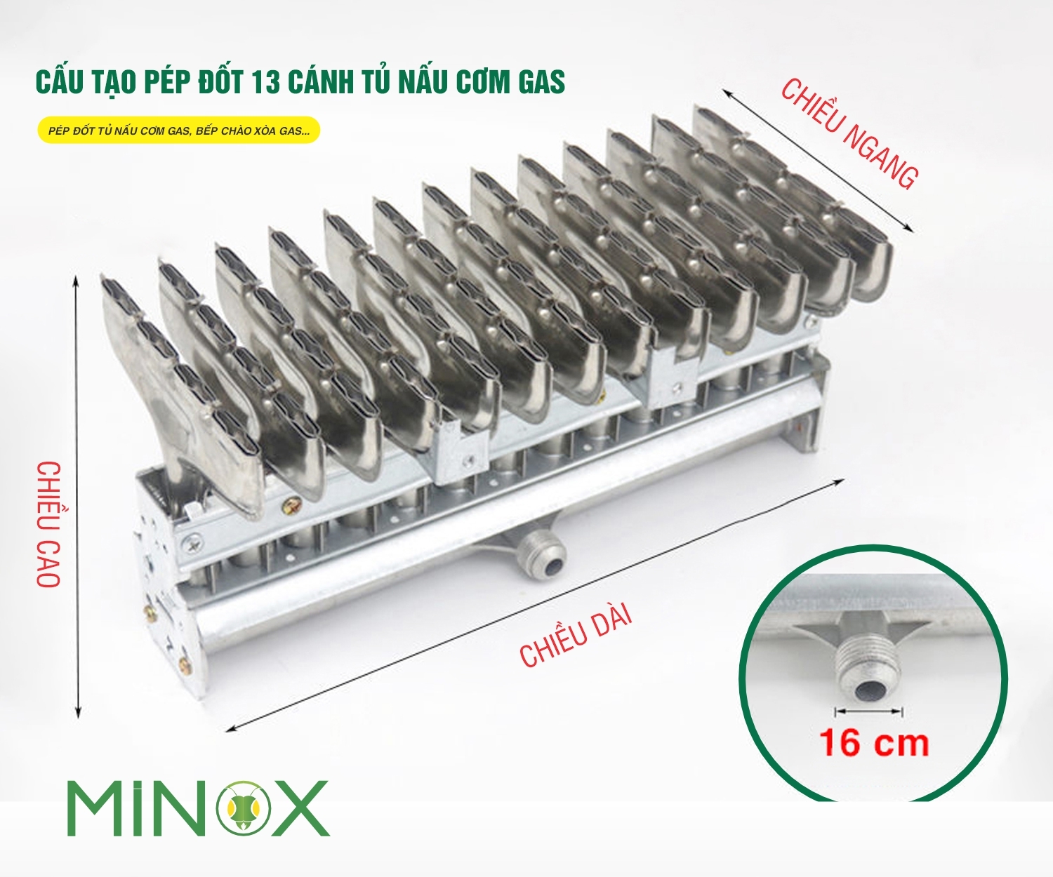 Bộ đánh lửa và Pép đốt 13 cánh tủ cơm gas