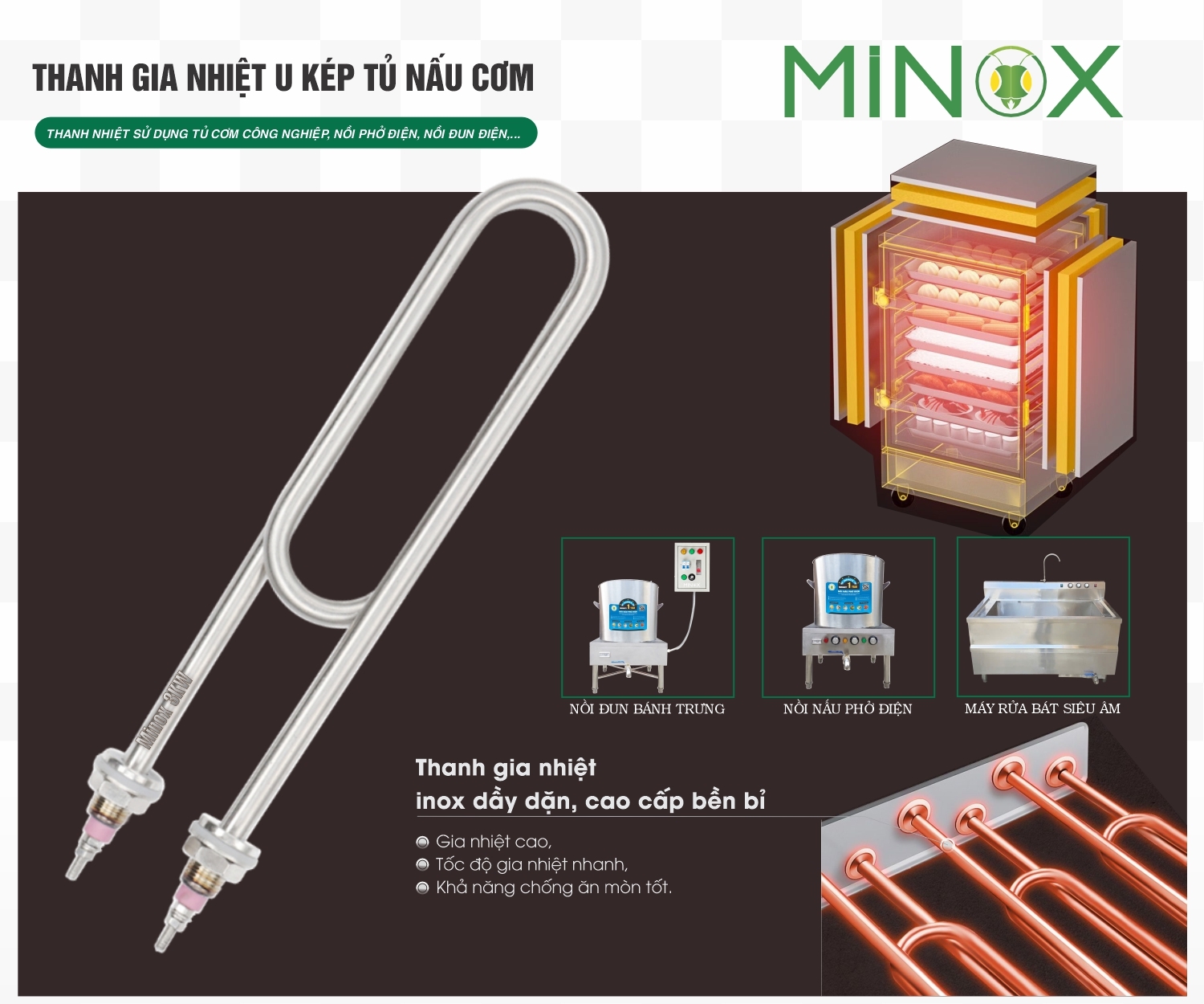 Thanh gia nhiệt tủ nấu cơm điện