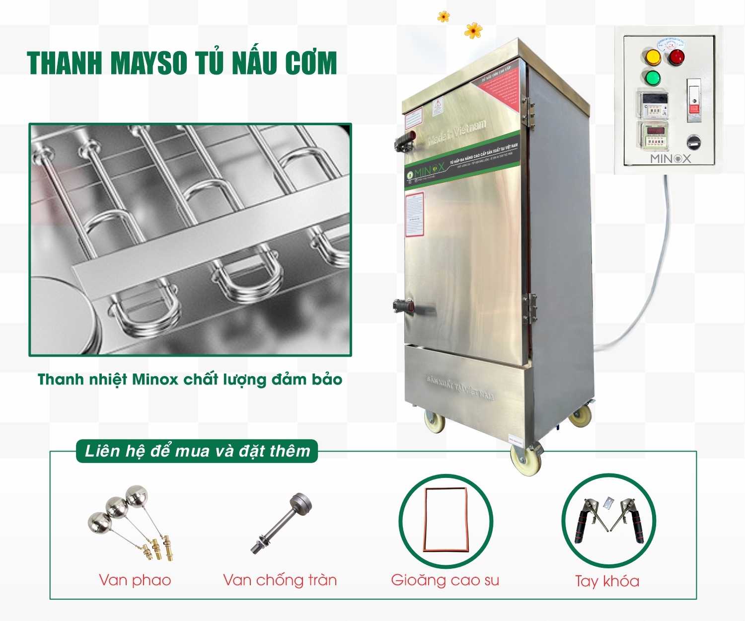 Thanh điện trở 4kw tủ nấu cơm