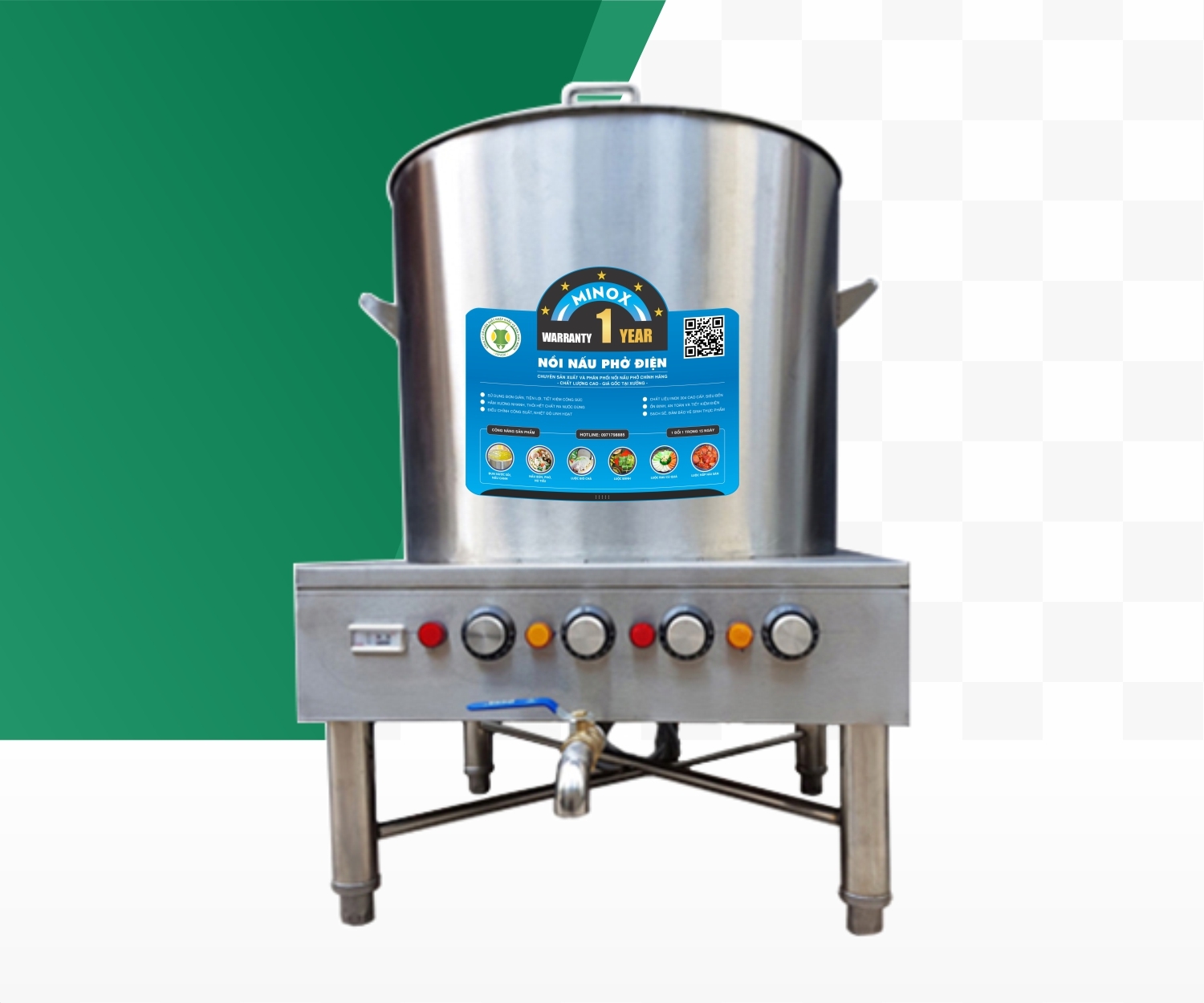 Nồi nấu phở điện 150L
