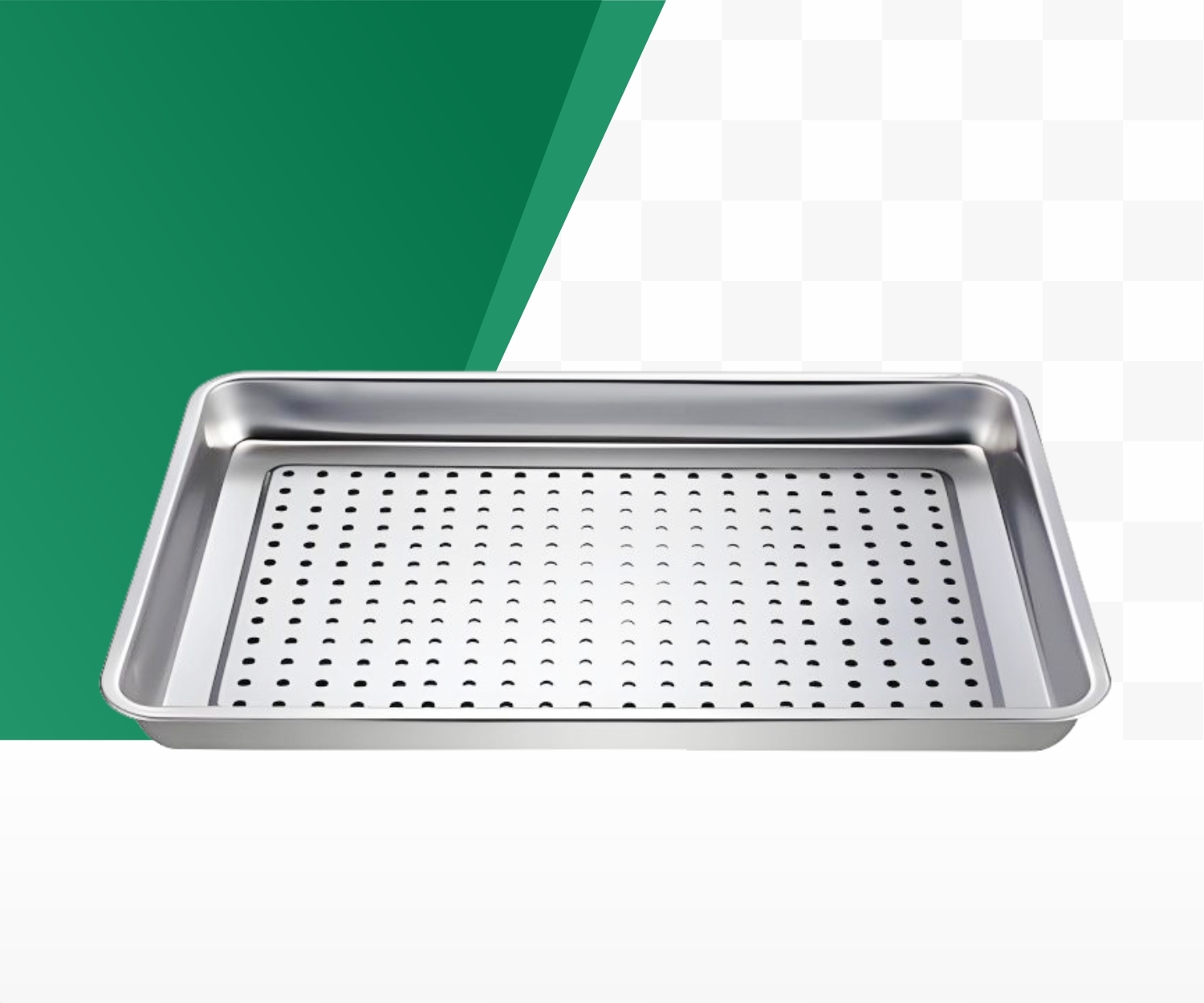 Khay inox dập lỗ hấp thực phẩm