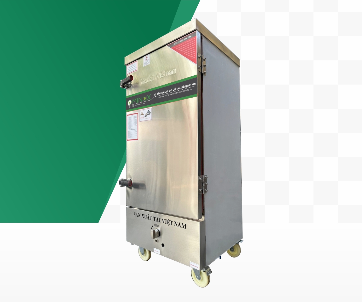 Tủ nấu cơm gas 12 khay