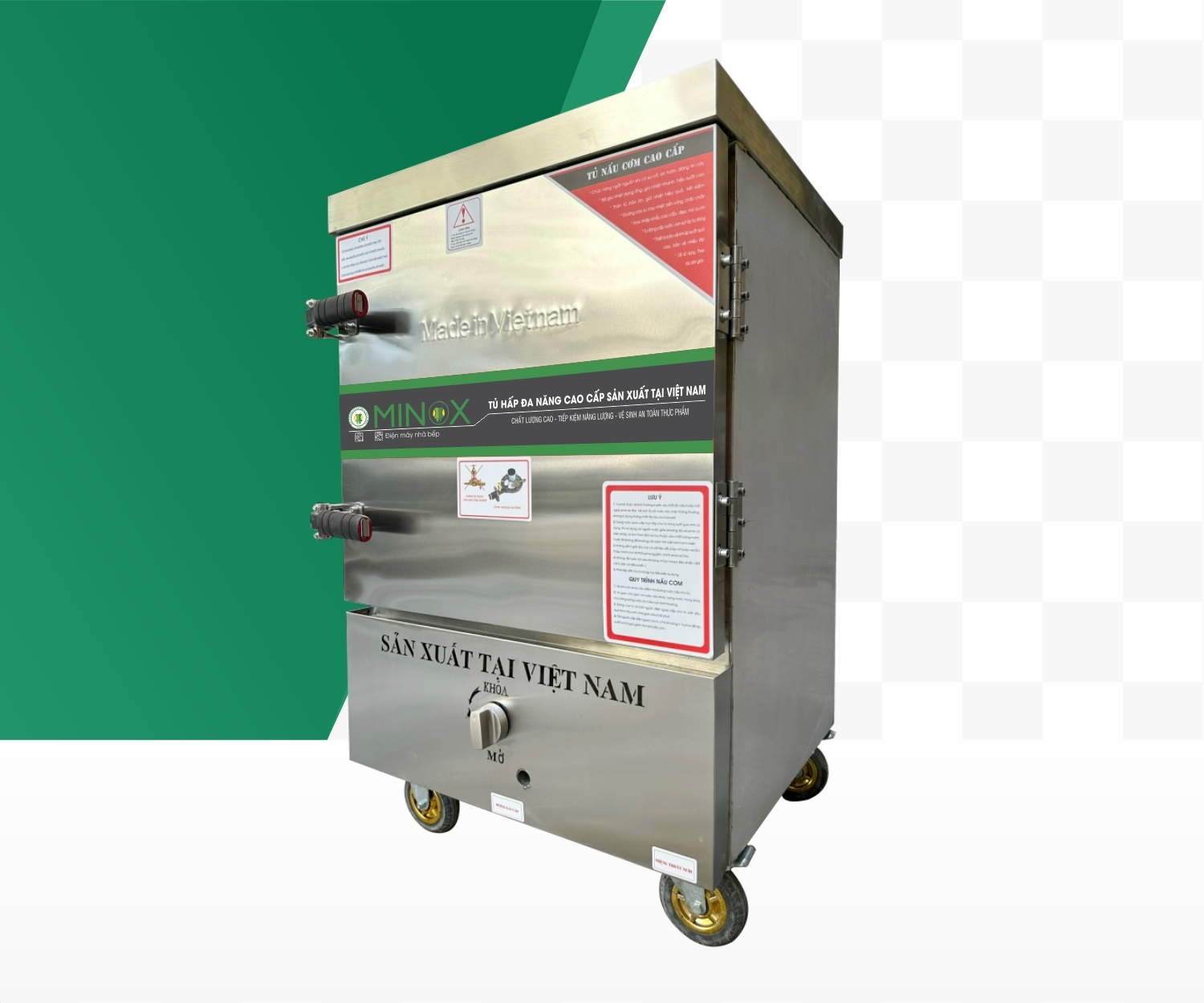 Tủ nấu cơm gas 6 khay