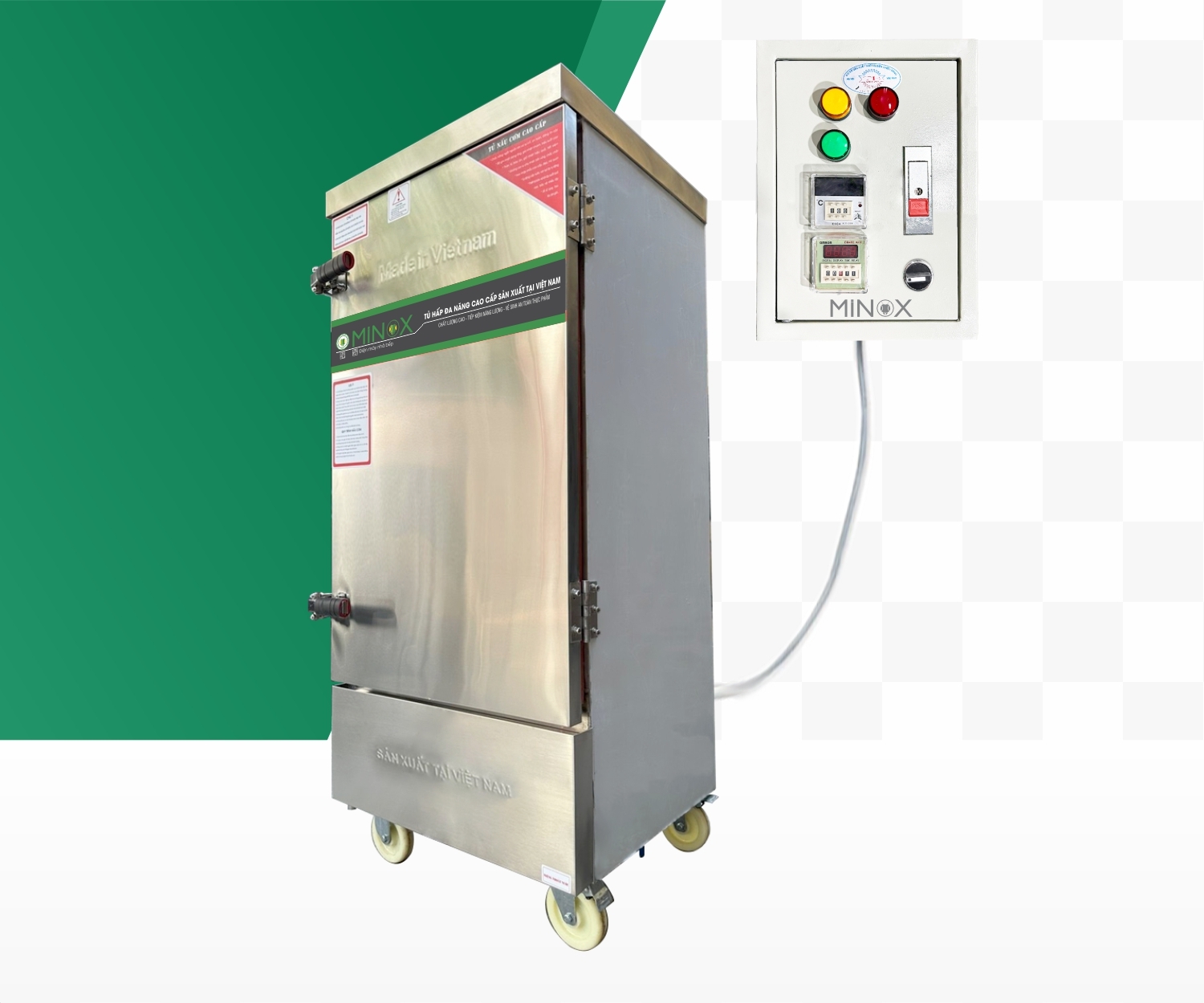 Tủ nấu cơm 12 khay tủ điện rời