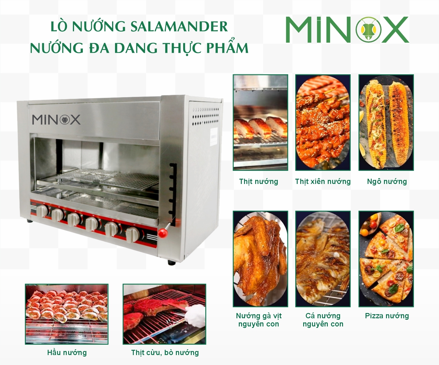Lò nướng Salamander 6 họng gas