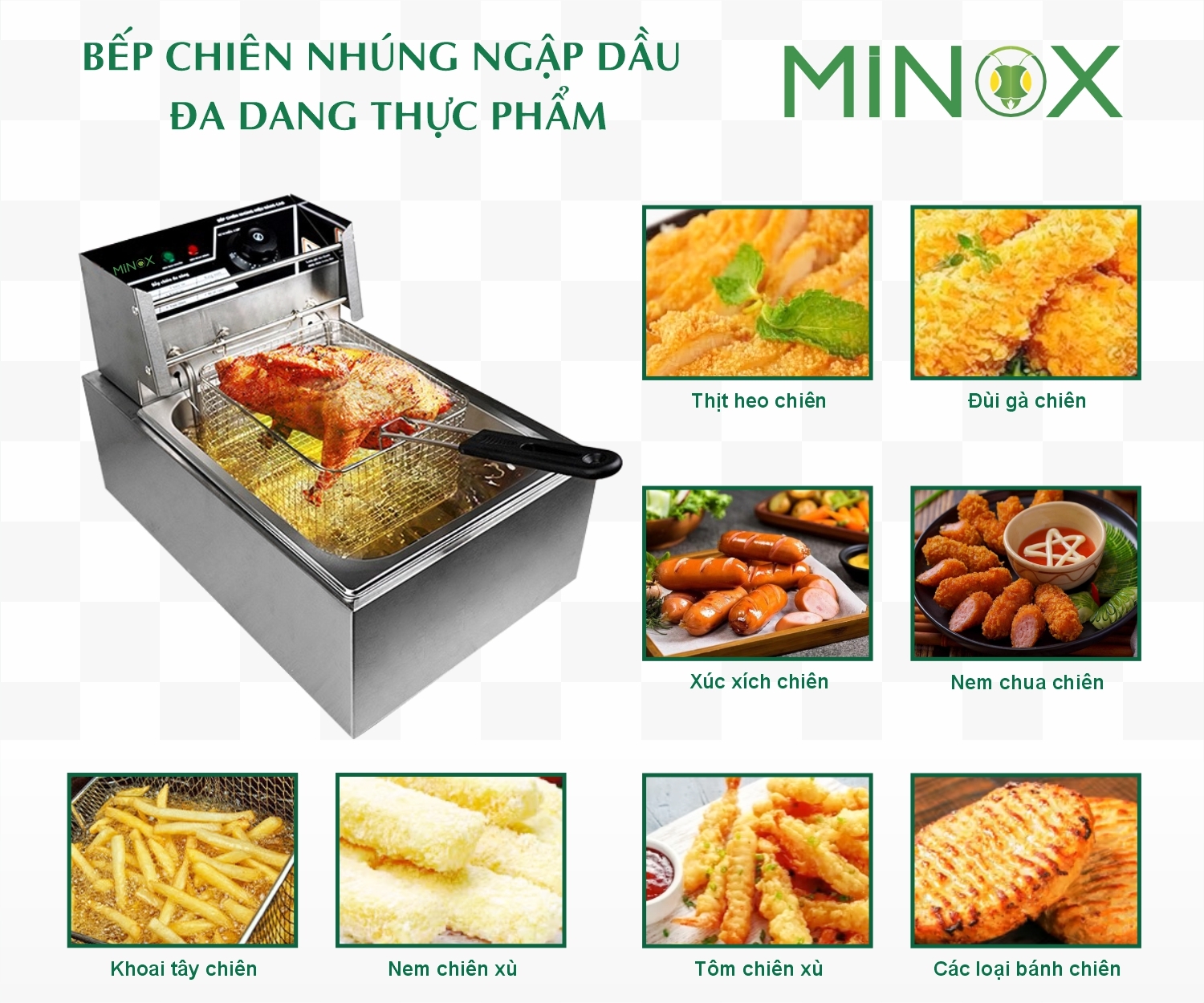 Thanh nhiệt bếp chiên 6 lít, 12 lít