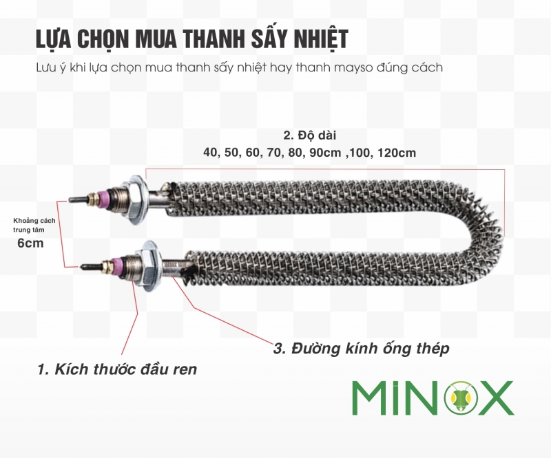 Thanh nhiệt sấy 1kw tủ sấy công nghiệp