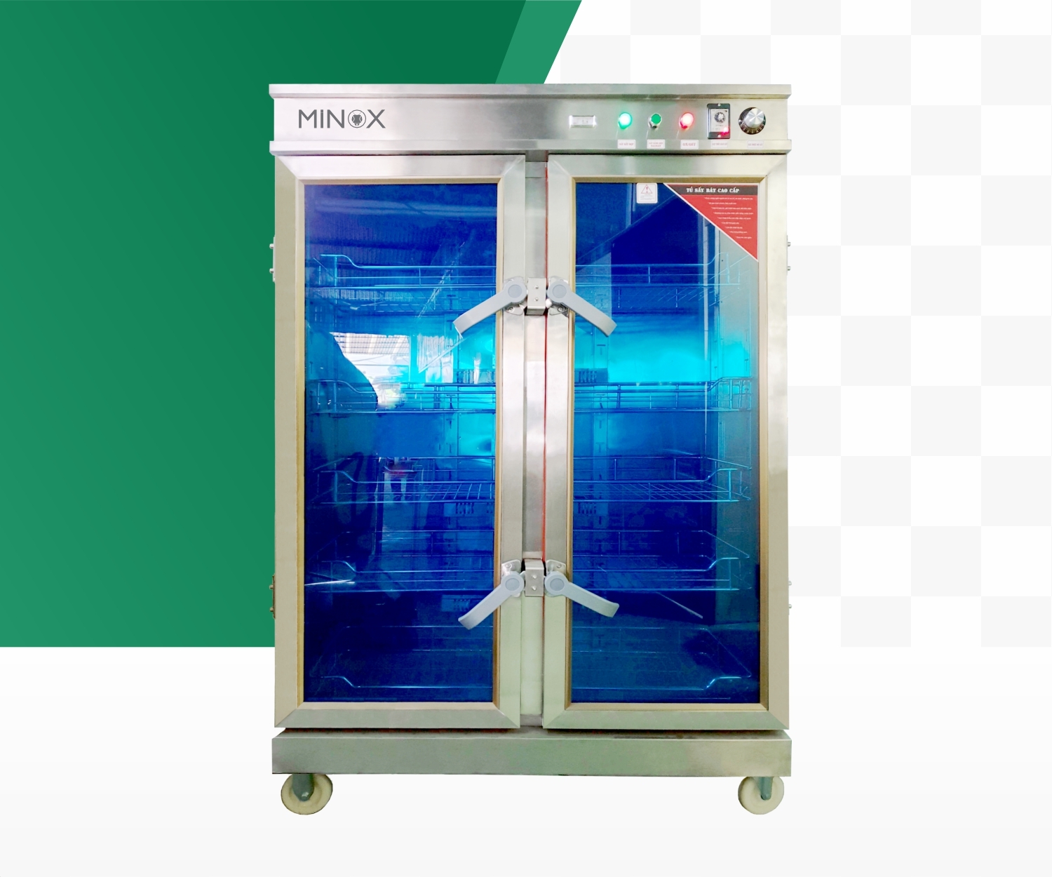 Tủ sấy bát đĩa 2 buồng 5 khay