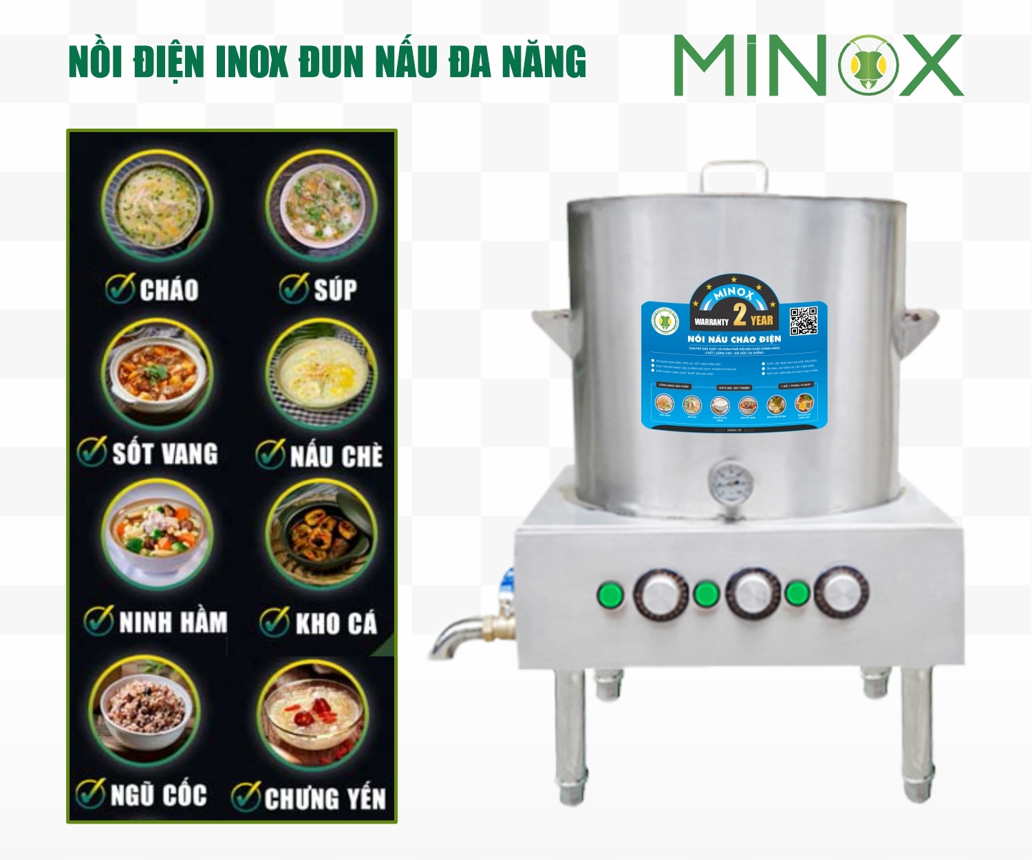Nồi nấu cháo điện 120L