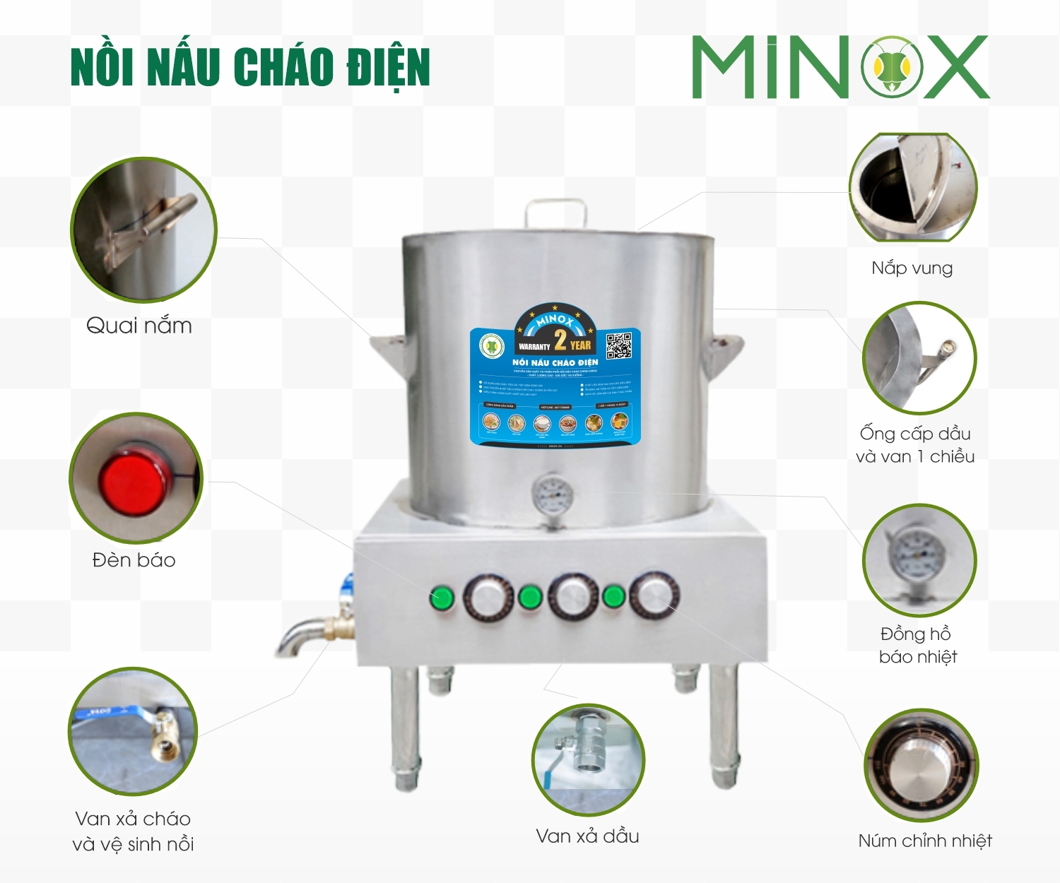 Nồi nấu cháo điện 80L