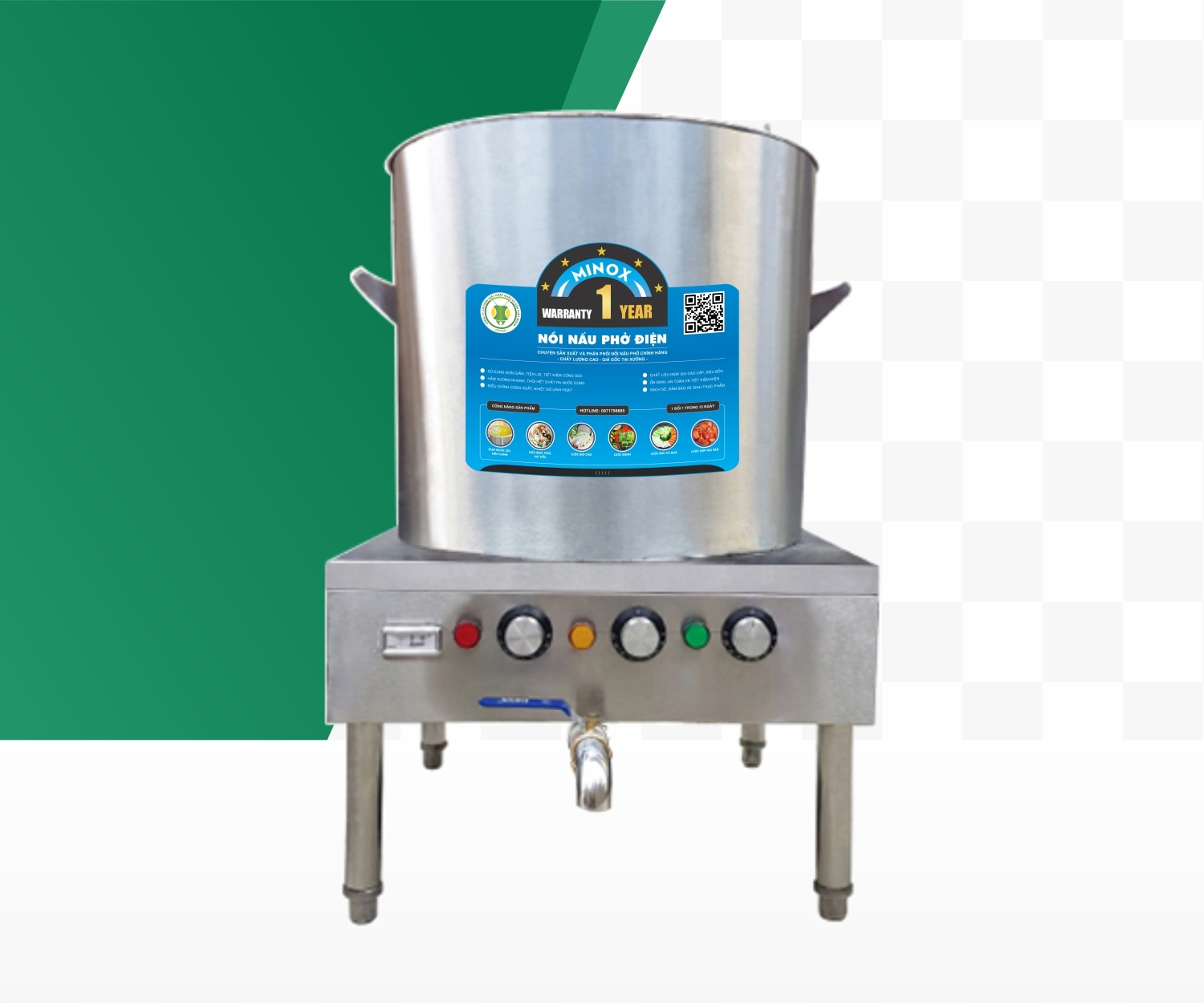 Nồi nấu phở điện 80L