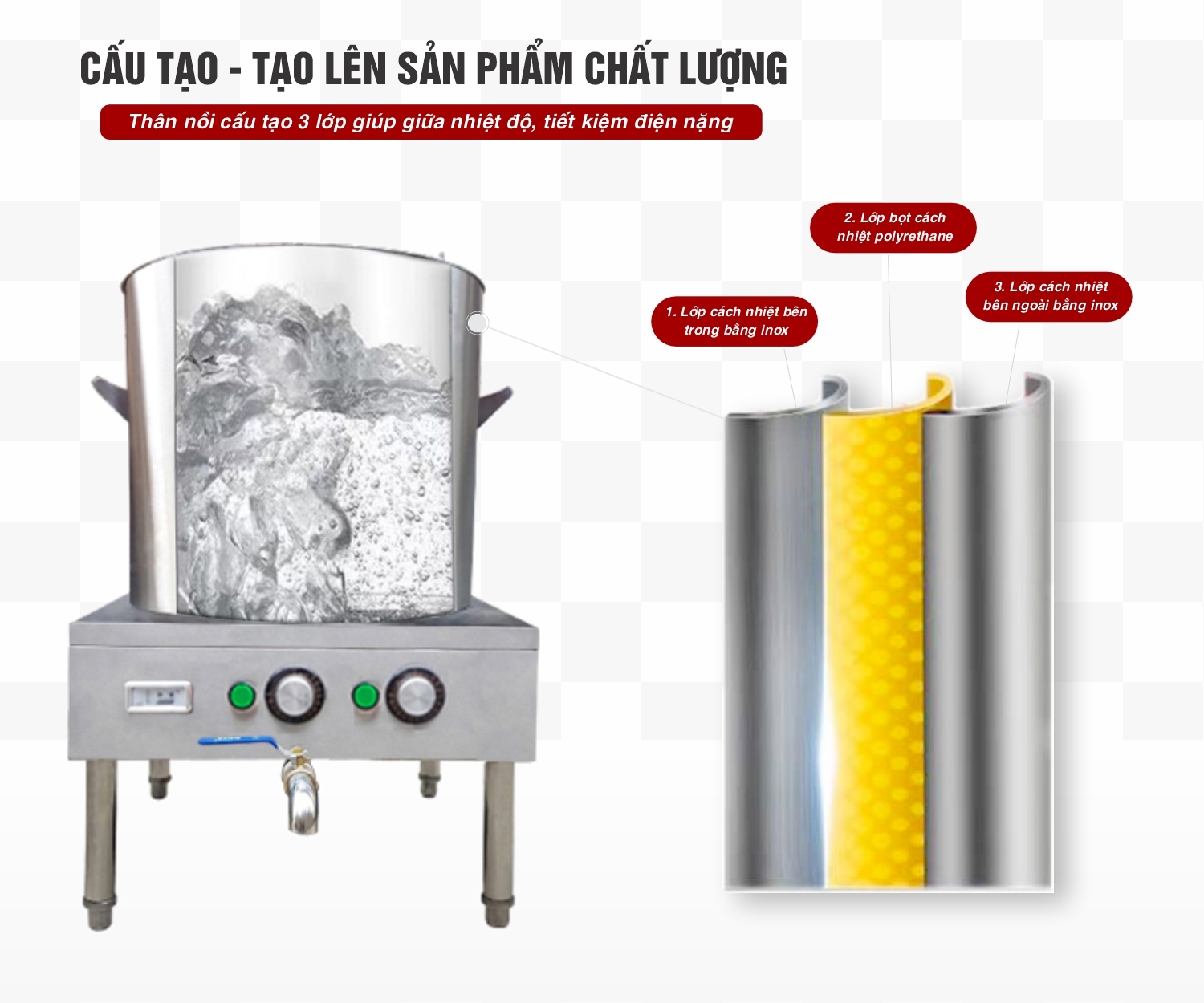 Nồi nấu phở điện 20L