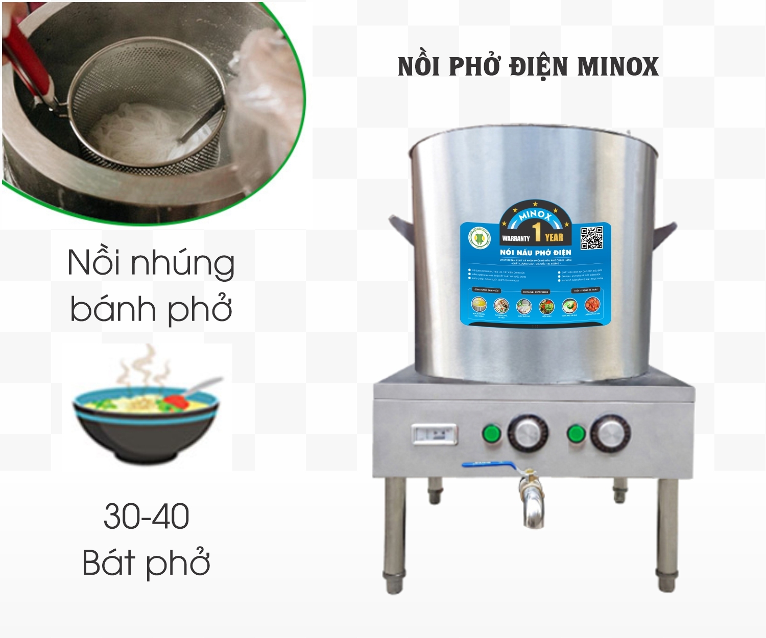 Nồi nấu phở điện 20L