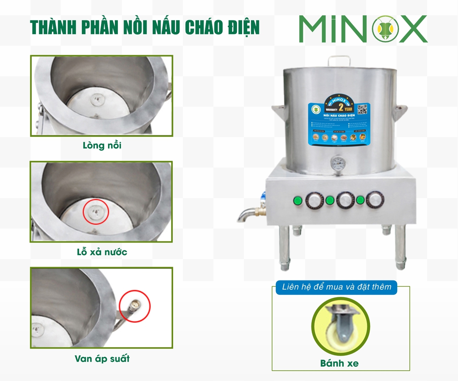 Nồi nấu cháo điện 40L