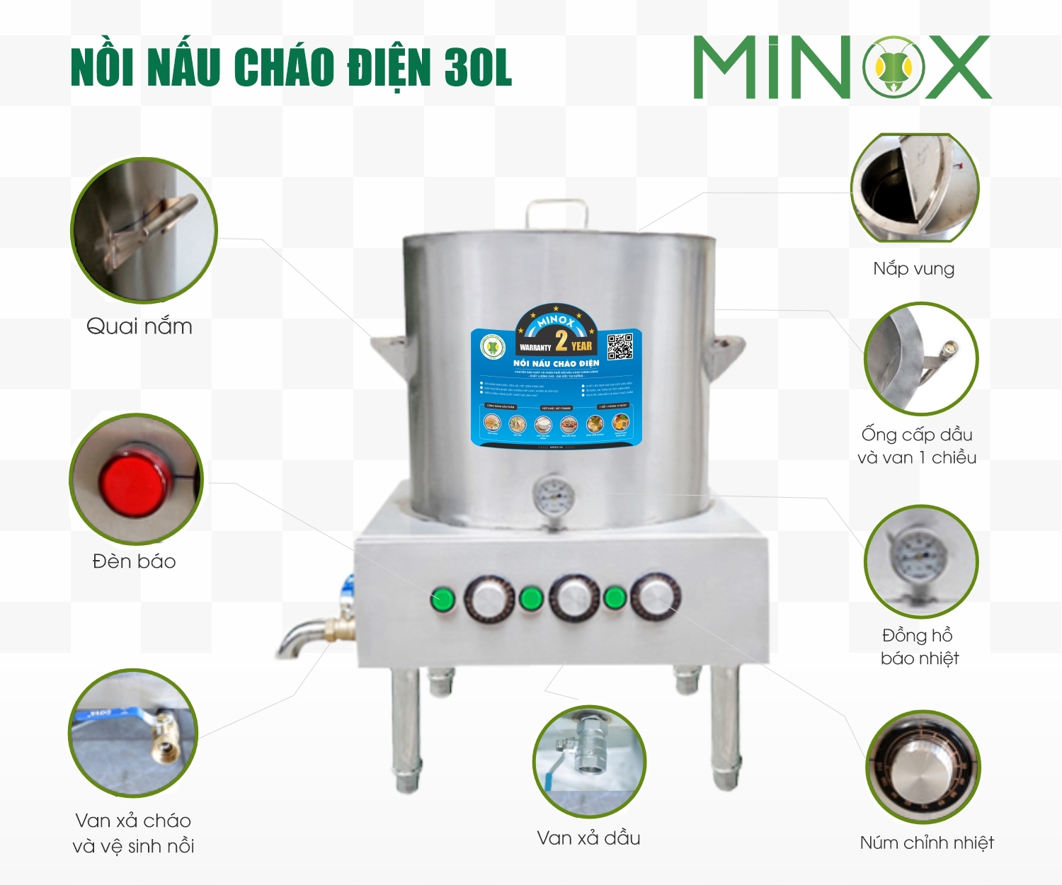 Nồi nấu cháo điện 30L