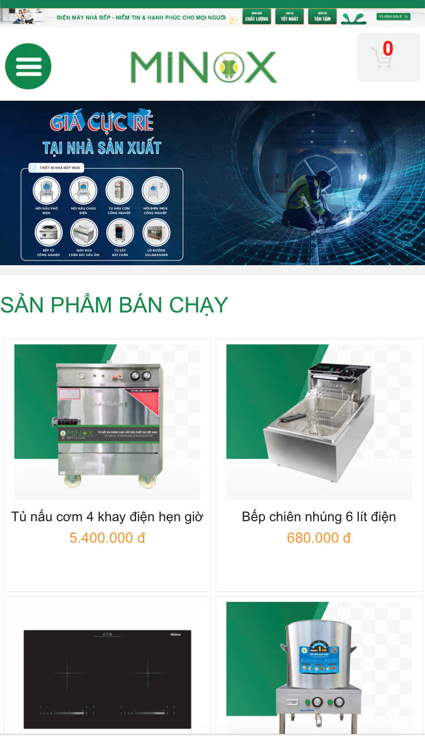 điện máy nhà bếp Minox, nhà hàng
