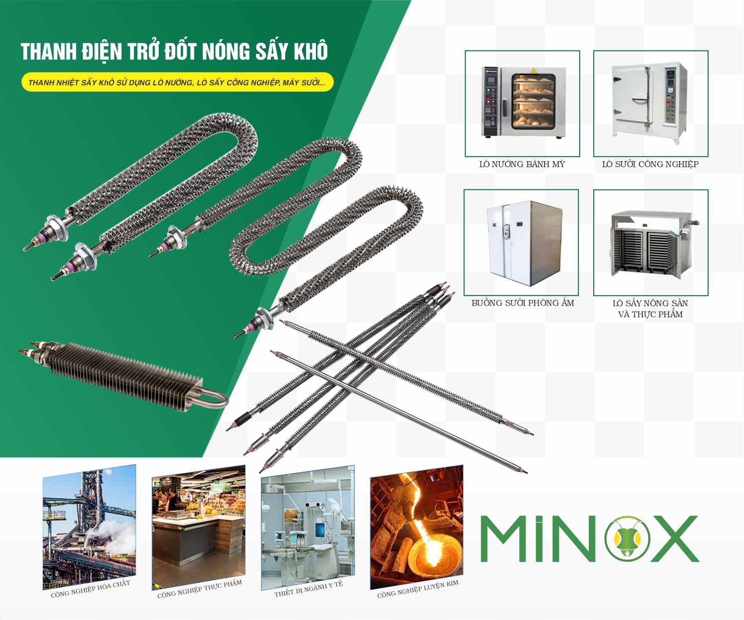 Thanh điện trở 2kw sấy khô