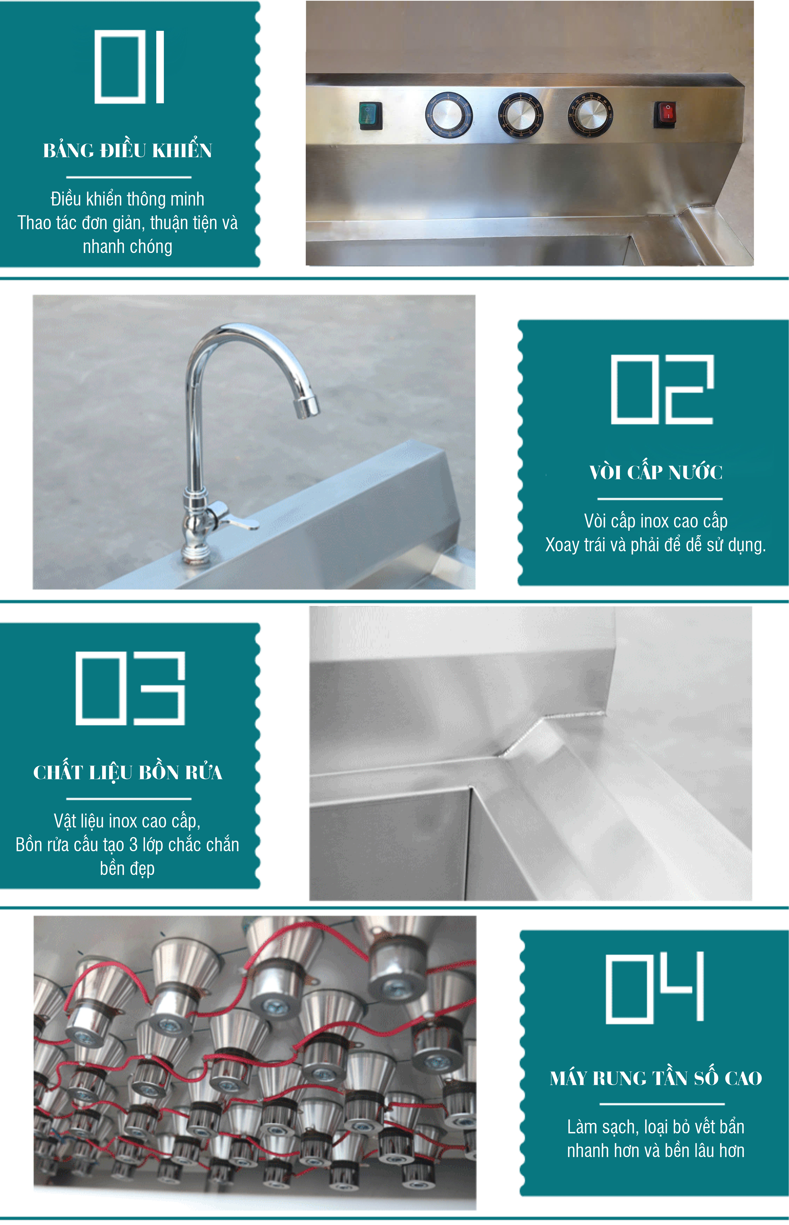 Máy rửa bát chén siêu âm