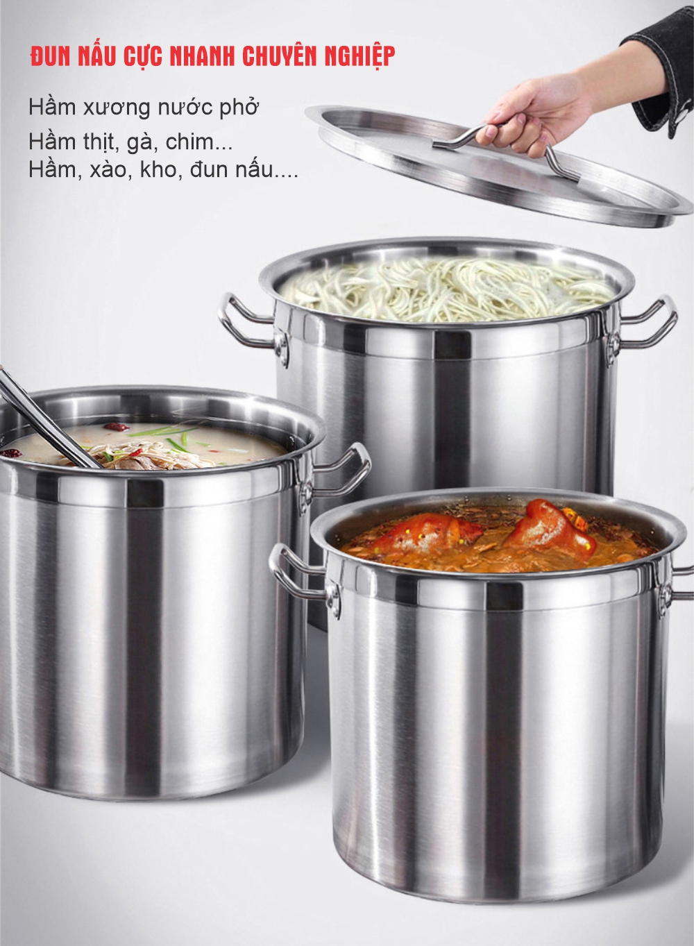 Nồi hầm bếp từ công nghiệp