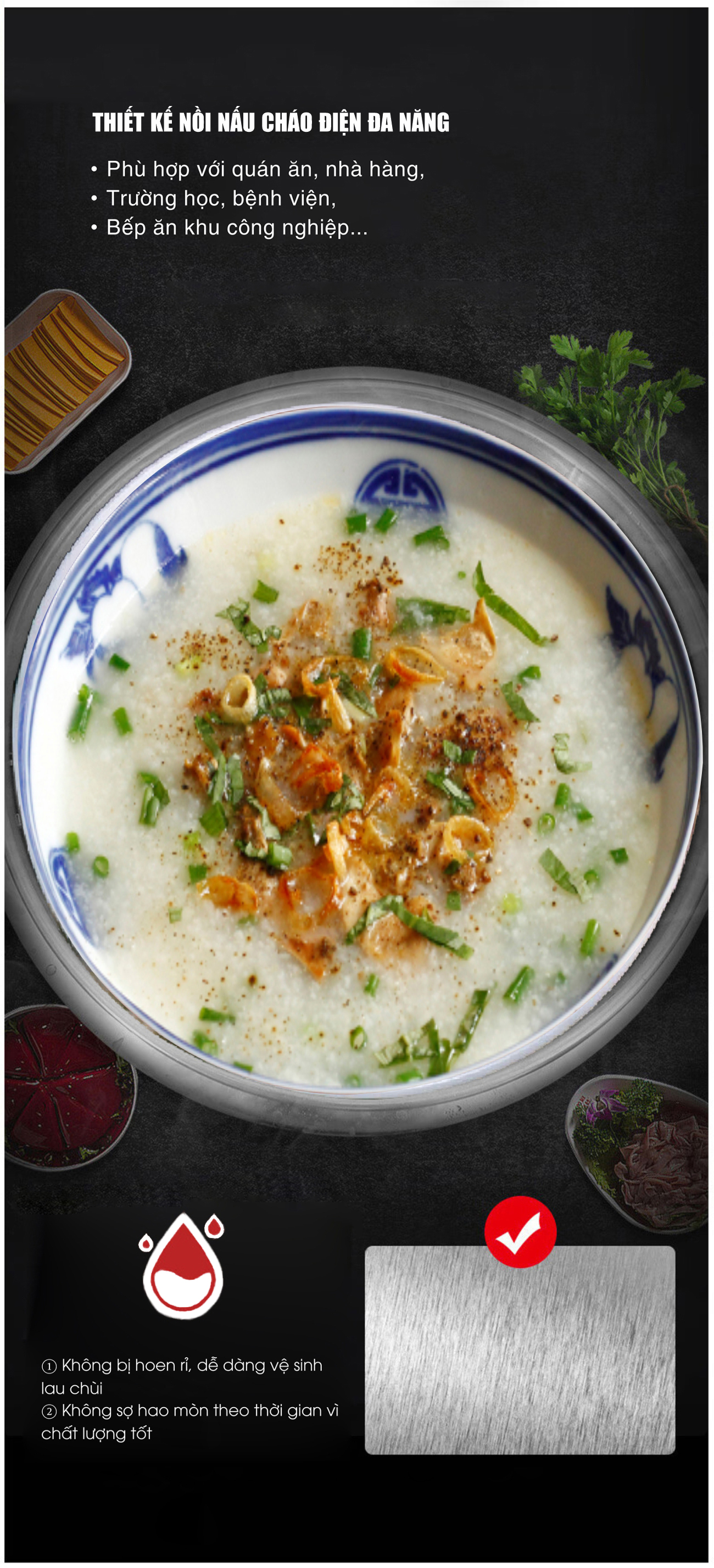 Nồi nấu cháo 30 lít