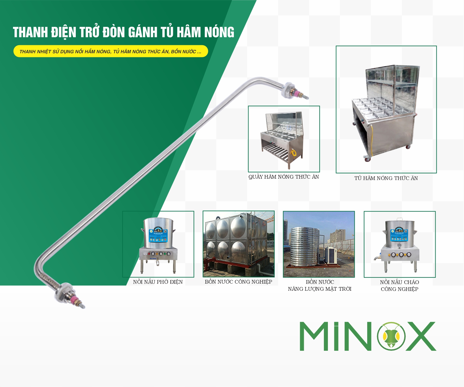 Thanh nhiệt tủ điện hâm nóng thức ăn