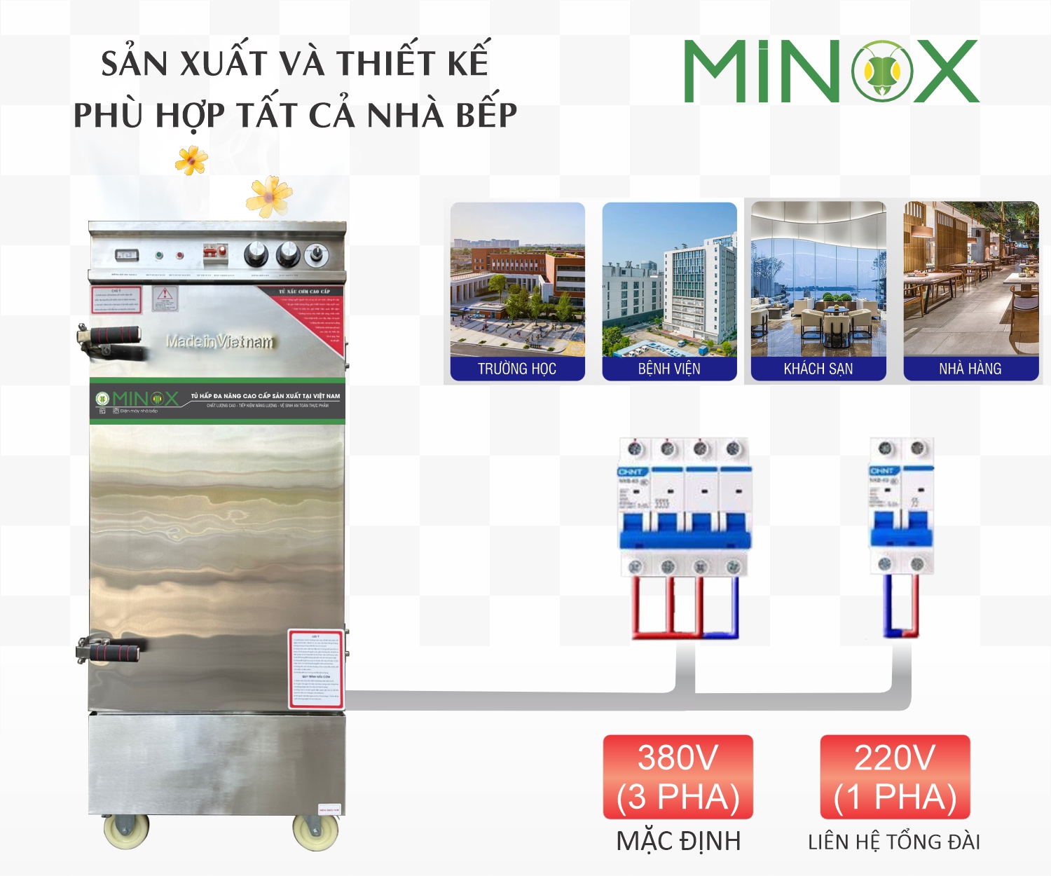 Tủ nấu cơm điện Minox