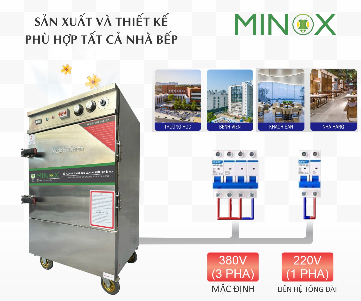 Tủ nấu cơm điện Minox